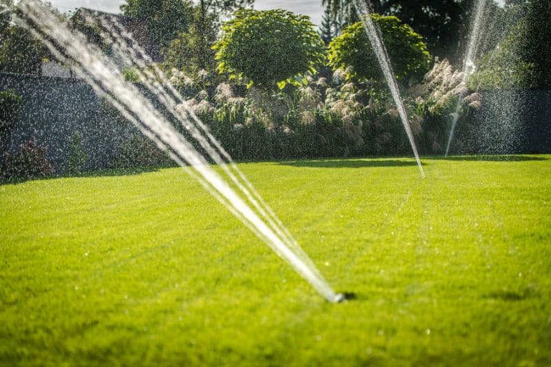 Sprinkler watering the lawn while managing the cost to maintain an irrigation system